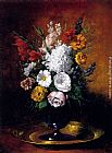 Germain Theodure Clement Ribot Vase De Fleurs painting